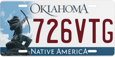 OK license plate 726VTG