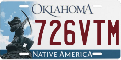 OK license plate 726VTM