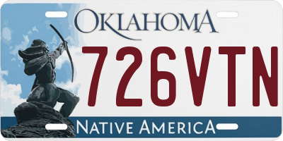 OK license plate 726VTN