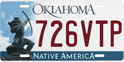 OK license plate 726VTP