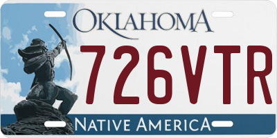 OK license plate 726VTR
