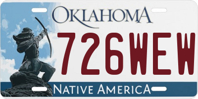 OK license plate 726WEW