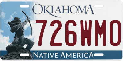 OK license plate 726WMO