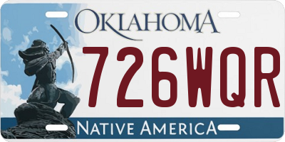 OK license plate 726WQR
