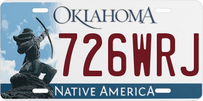 OK license plate 726WRJ