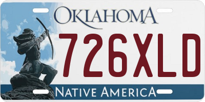 OK license plate 726XLD