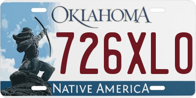 OK license plate 726XLO