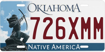 OK license plate 726XMM