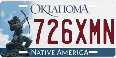 OK license plate 726XMN