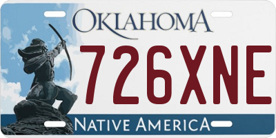 OK license plate 726XNE