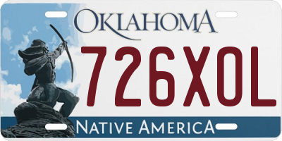 OK license plate 726XOL