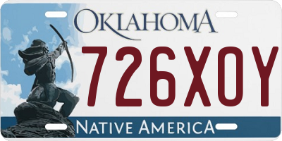 OK license plate 726XOY
