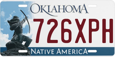 OK license plate 726XPH