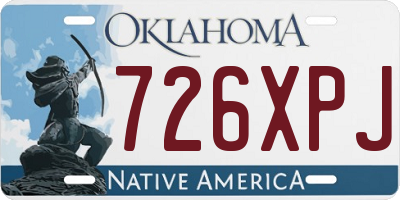 OK license plate 726XPJ