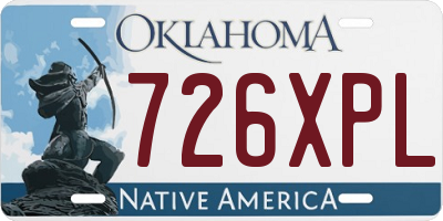 OK license plate 726XPL