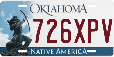 OK license plate 726XPV