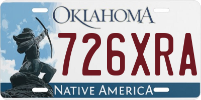 OK license plate 726XRA