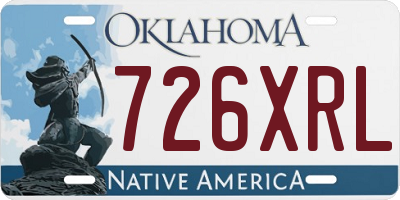 OK license plate 726XRL