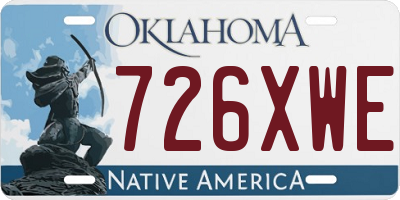 OK license plate 726XWE