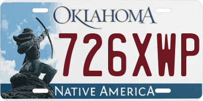 OK license plate 726XWP