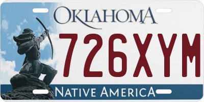 OK license plate 726XYM