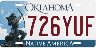 OK license plate 726YUF