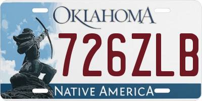 OK license plate 726ZLB