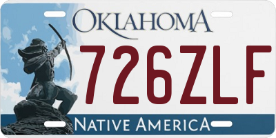 OK license plate 726ZLF