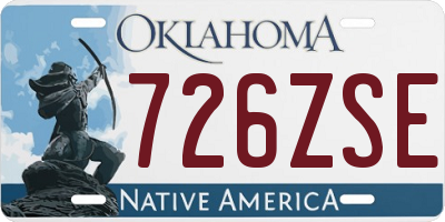 OK license plate 726ZSE