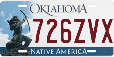 OK license plate 726ZVX