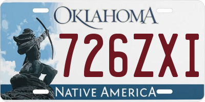 OK license plate 726ZXI