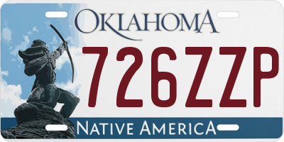 OK license plate 726ZZP