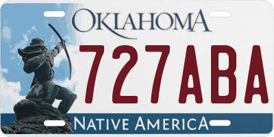 OK license plate 727ABA