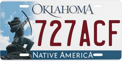 OK license plate 727ACF