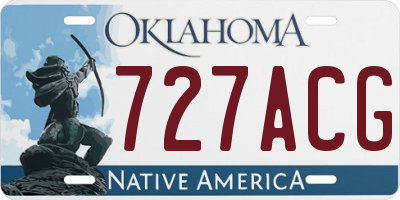 OK license plate 727ACG