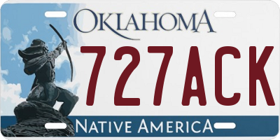 OK license plate 727ACK