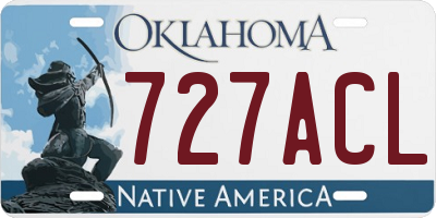 OK license plate 727ACL