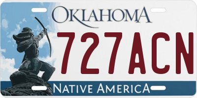 OK license plate 727ACN