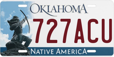 OK license plate 727ACU