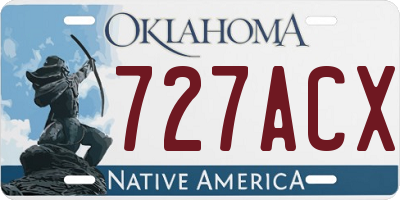 OK license plate 727ACX