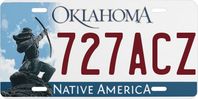 OK license plate 727ACZ