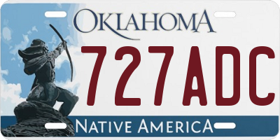 OK license plate 727ADC