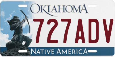 OK license plate 727ADV