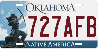 OK license plate 727AFB