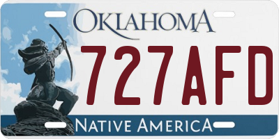 OK license plate 727AFD
