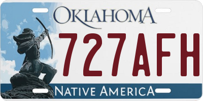 OK license plate 727AFH