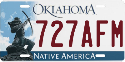 OK license plate 727AFM