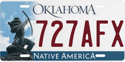 OK license plate 727AFX