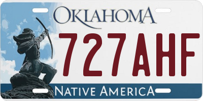 OK license plate 727AHF