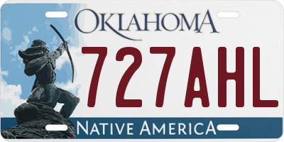 OK license plate 727AHL